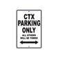 CTX Motorbike Parking Only All Others Will Be Towed Aluminum Metal Sign
