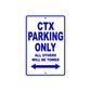 CTX Motorbike Parking Only All Others Will Be Towed Aluminum Metal Sign