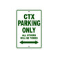 CTX Motorbike Parking Only All Others Will Be Towed Aluminum Metal Sign