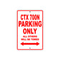 CTX 700N Motorbike Parking Only All Others Will Be Towed Aluminum Metal Sign