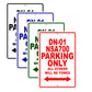 DN-01 NSA700 Motorbike Parking Only All Others Will Be Towed Aluminum Metal Sign