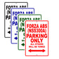 Forza ABS (NSS300A) Motorbike Parking Only All Others Will Be Towed Aluminum Metal Sign