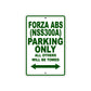 Forza ABS (NSS300A) Motorbike Parking Only All Others Will Be Towed Aluminum Metal Sign