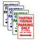 Fourtrax Foreman Motorbike Parking Only All Others Will Be Towed Aluminum Metal Sign