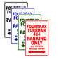 Fourtrax Foreman 4X4 Motorbike Parking Only All Others Will Be Towed Aluminum Metal Sign