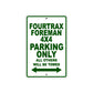 Fourtrax Foreman 4X4 Motorbike Parking Only All Others Will Be Towed Aluminum Metal Sign