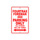 Fourtrax Foreman 4X4 Motorbike Parking Only All Others Will Be Towed Aluminum Metal Sign