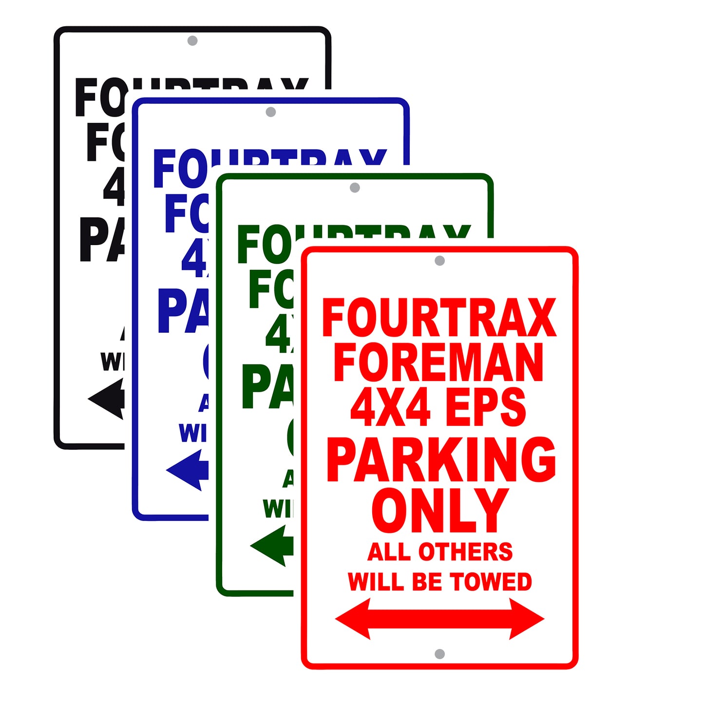 Fourtrax Foreman 4X4 EPS Motorbike Parking Only All Others Will Be Towed Aluminum Metal Sign