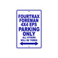 Fourtrax Foreman 4X4 EPS Motorbike Parking Only All Others Will Be Towed Aluminum Metal Sign