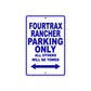 Fourtrax Rancher Motorbike Parking Only All Others Will Be Towed Aluminum Metal Sign