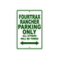 Fourtrax Rancher Motorbike Parking Only All Others Will Be Towed Aluminum Metal Sign