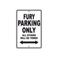 Fury Motorbike Parking Only All Others Will Be Towed Aluminum Metal Sign
