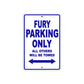 Fury Motorbike Parking Only All Others Will Be Towed Aluminum Metal Sign