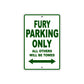 Fury Motorbike Parking Only All Others Will Be Towed Aluminum Metal Sign