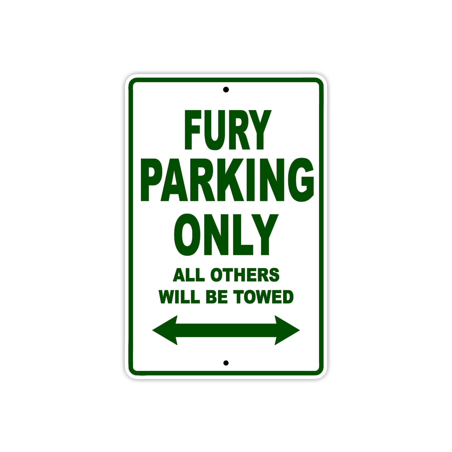 Fury Motorbike Parking Only All Others Will Be Towed Aluminum Metal Sign