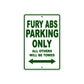 Fury ABS Motorbike Parking Only All Others Will Be Towed Aluminum Metal Sign