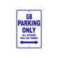 GB Motorbike Parking Only All Others Will Be Towed Aluminum Metal Sign