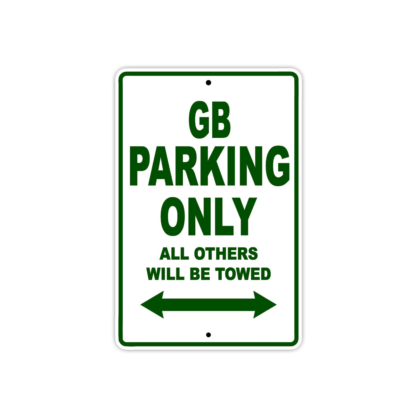 GB Motorbike Parking Only All Others Will Be Towed Aluminum Metal Sign