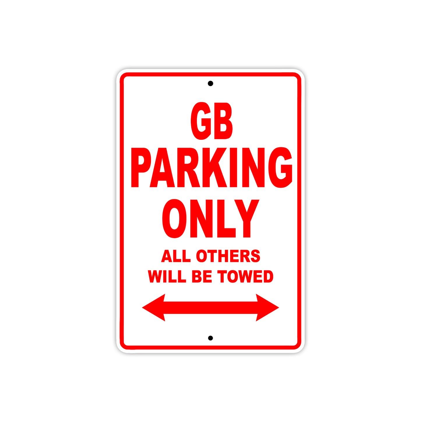 GB Motorbike Parking Only All Others Will Be Towed Aluminum Metal Sign