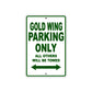 Gold Wing Motorbike Parking Only All Others Will Be Towed Aluminum Metal Sign