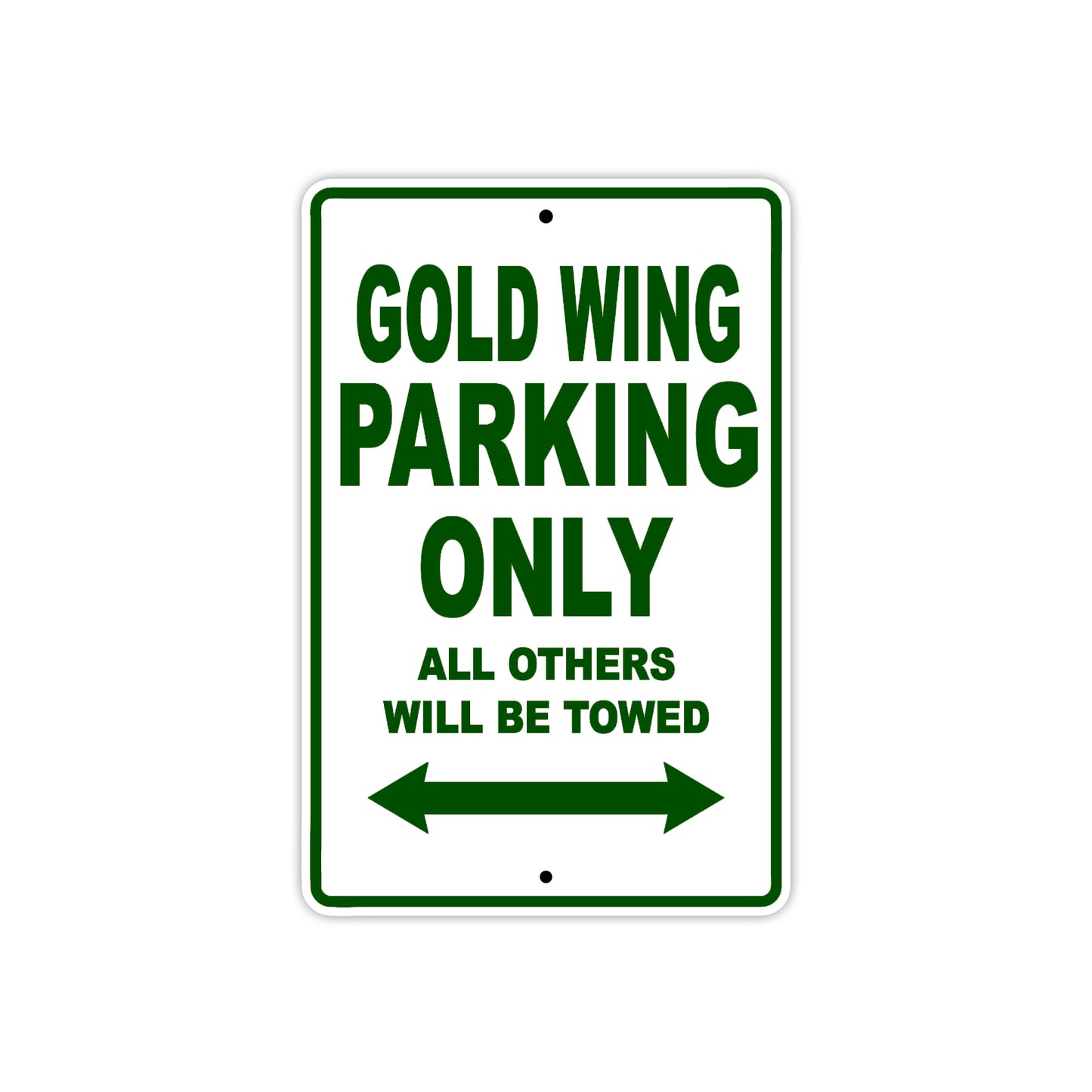Gold Wing Motorbike Parking Only All Others Will Be Towed Aluminum Metal Sign