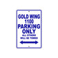 Gold Wing 1100 Motorbike Parking Only All Others Will Be Towed Aluminum Metal Sign