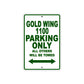 Gold Wing 1100 Motorbike Parking Only All Others Will Be Towed Aluminum Metal Sign
