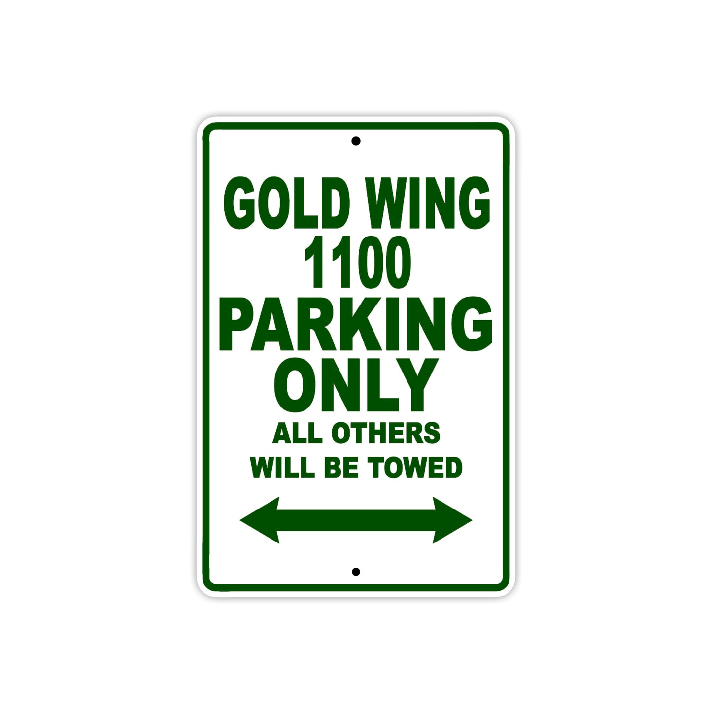 Gold Wing 1100 Motorbike Parking Only All Others Will Be Towed Aluminum Metal Sign