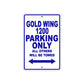 Gold Wing 1200 Motorbike Parking Only All Others Will Be Towed Aluminum Metal Sign