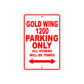 Gold Wing 1200 Motorbike Parking Only All Others Will Be Towed Aluminum Metal Sign