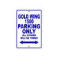 Gold Wing 1500 Motorbike Parking Only All Others Will Be Towed Aluminum Metal Sign