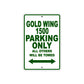 Gold Wing 1500 Motorbike Parking Only All Others Will Be Towed Aluminum Metal Sign