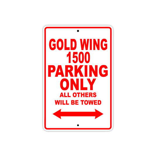 Gold Wing 1500 Motorbike Parking Only All Others Will Be Towed Aluminum Metal Sign