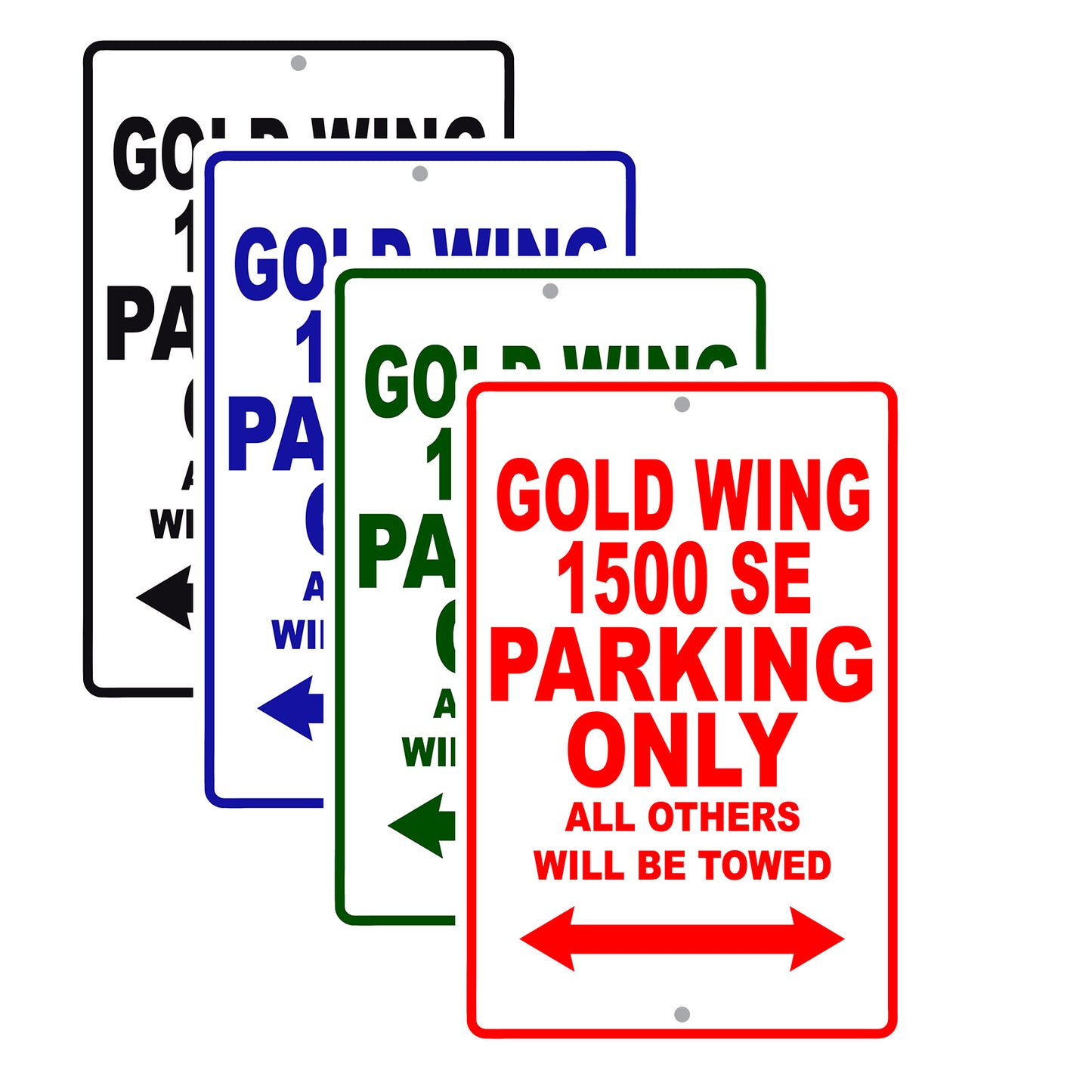 Gold Wing 1500 SE Motorbike Parking Only All Others Will Be Towed Aluminum Metal Sign