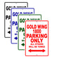 Gold Wing 1800 Motorbike Parking Only All Others Will Be Towed Aluminum Metal Sign