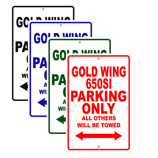 Gold Wing 650SI Motorbike Parking Only All Others Will Be Towed Aluminum Metal Sign