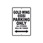Gold Wing 650SI Motorbike Parking Only All Others Will Be Towed Aluminum Metal Sign