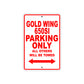 Gold Wing 650SI Motorbike Parking Only All Others Will Be Towed Aluminum Metal Sign