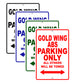 Gold Wing ABS Motorbike Parking Only All Others Will Be Towed Aluminum Metal Sign