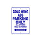 Gold Wing ABS Motorbike Parking Only All Others Will Be Towed Aluminum Metal Sign