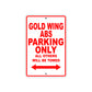 Gold Wing ABS Motorbike Parking Only All Others Will Be Towed Aluminum Metal Sign