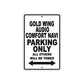 Gold Wing Audio Comfort Navi Motorbike Parking Only All Others Will Be Towed Aluminum Metal Sign