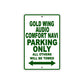 Gold Wing Audio Comfort Navi Motorbike Parking Only All Others Will Be Towed Aluminum Metal Sign