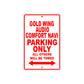 Gold Wing Audio Comfort Navi Motorbike Parking Only All Others Will Be Towed Aluminum Metal Sign