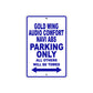 Gold Wing Audio Comfort Navi ABS Motorbike Parking Only All Others Will Be Towed Aluminum Metal Sign