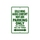 Gold Wing Audio Comfort Navi ABS Motorbike Parking Only All Others Will Be Towed Aluminum Metal Sign