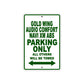 Gold Wing Audio Comfort Navi XM ABS Motorbike Parking Only All Others Will Be Towed Aluminum Metal Sign