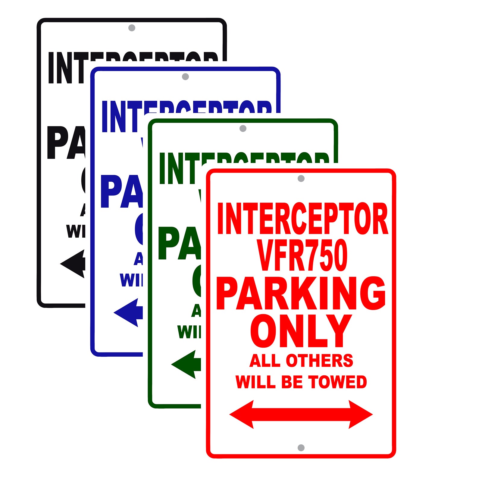 Interceptor VFR750 Motorbike Parking Only All Others Will Be Towed Alu ...