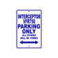 Interceptor VFR750 Motorbike Parking Only All Others Will Be Towed Aluminum Metal Sign