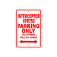Interceptor VFR750 Motorbike Parking Only All Others Will Be Towed Aluminum Metal Sign
